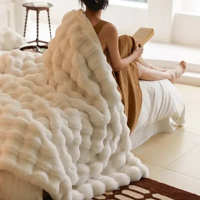 Cozy Haven | Wearable Blanket Hoodie with Anti-Pilling Faux Fur | Comfy Wearable Blanket for Home and Travel 3