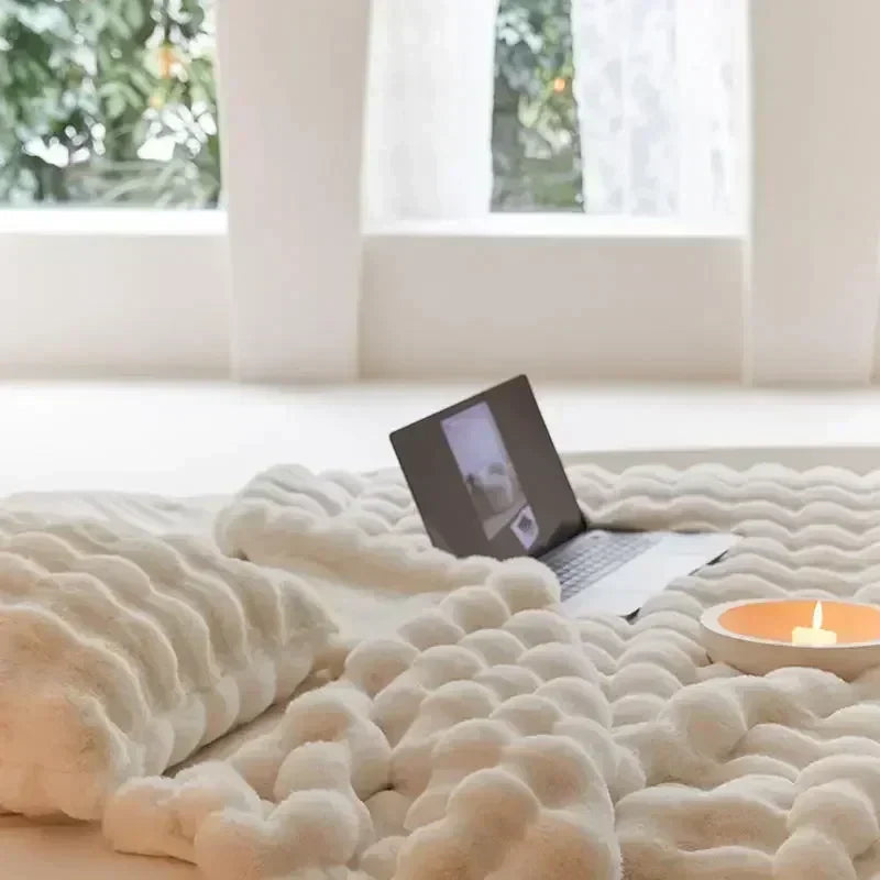 Cozy Haven | Wearable Blanket Hoodie with Anti-Pilling Faux Fur | Comfy Wearable Blanket for Home and Travel 7