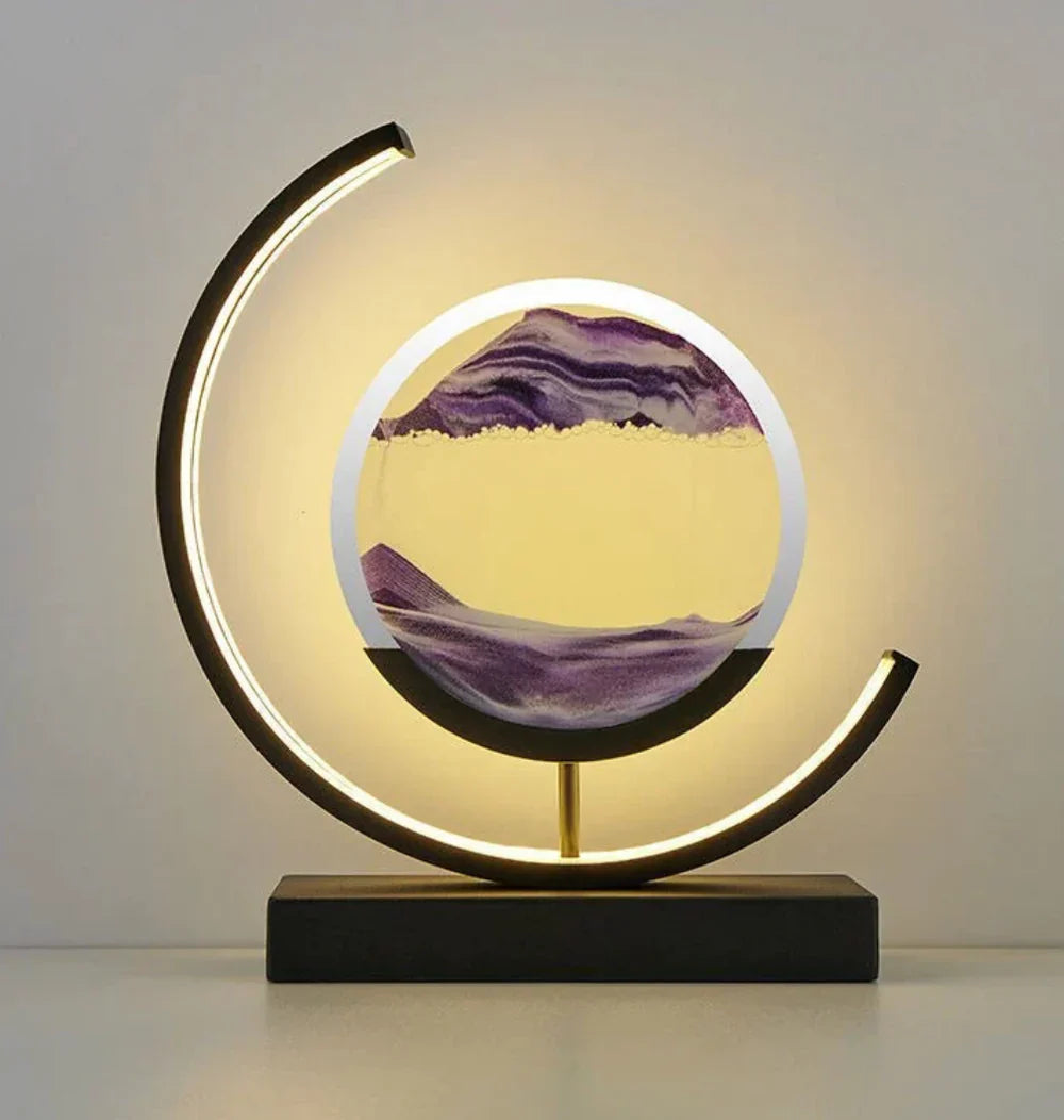 Serenova | Table Lamp with Calming Light & Handcrafted Design | Perfect Bedroom Lamps for Tranquil Living Room Ambiance 0