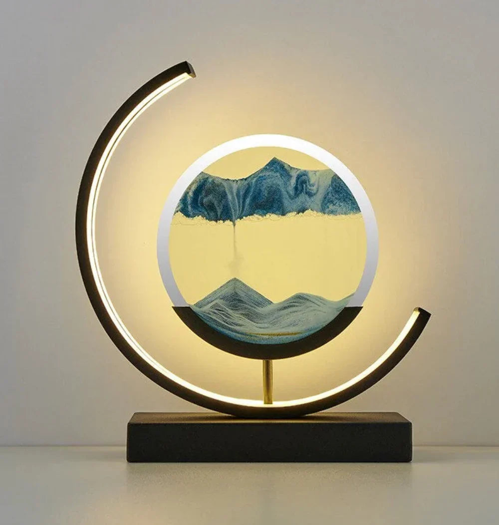 Serenova | Table Lamp with Calming Light & Handcrafted Design | Perfect Bedroom Lamps for Tranquil Living Room Ambiance 2