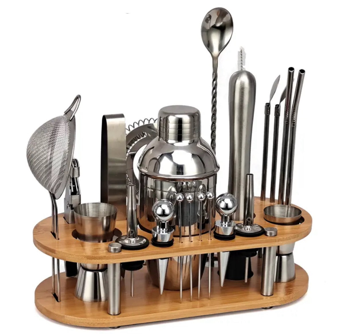 Ultimate Mixology Set | 23-Piece Cocktail Shaker Kit with High-Quality Stainless Steel | Perfect Bartender Kit for Home or Professional Use 0