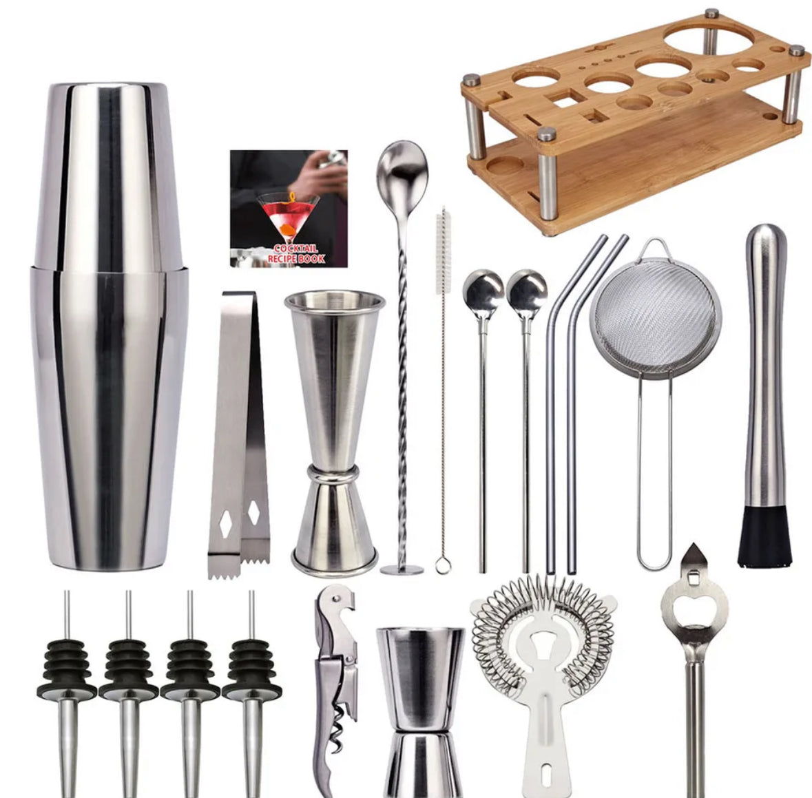 Ultimate Mixology Set | 23-Piece Cocktail Shaker Kit with High-Quality Stainless Steel | Perfect Bartender Kit for Home or Professional Use 4